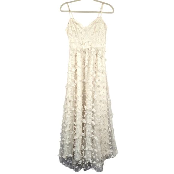 E Thirty Thirty Cream 3D Pop Out Butterfly Corset Bustier Midi Dress Women Sze S - Picture 1 of 14